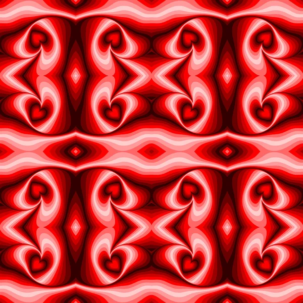 Design seamless swirl movement heart pattern — Stock Vector