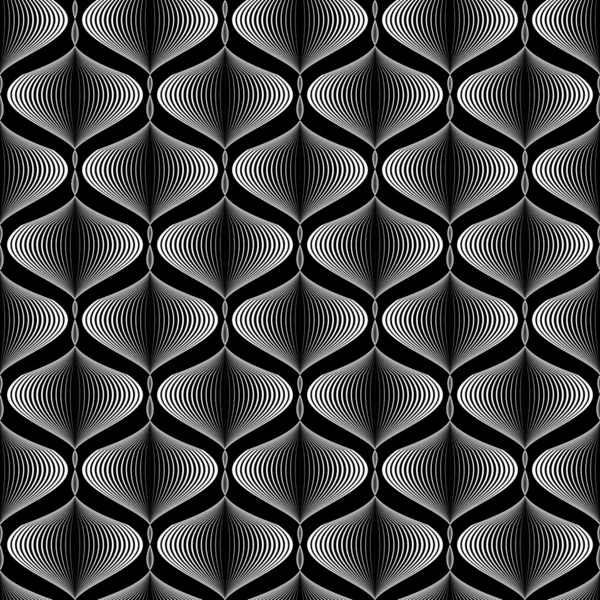 Diseño sin costuras monocromo patrón de onda en zigzag — Archivo Imágenes Vectoriales