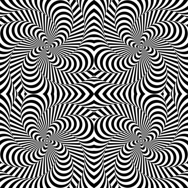 Design monochrome whirlpool motion illusion background