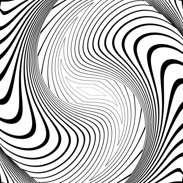 Design monochrome vortex movement illusion background — Stock Vector