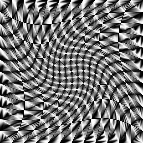 Design monokrom rörelse illusion rutig bakgrund — Stock vektor
