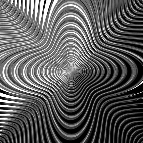 Design monochrome whirl circular movement background — Stock Vector