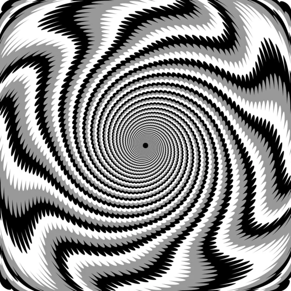 Design monochrome swirl rotation background — Stock Vector