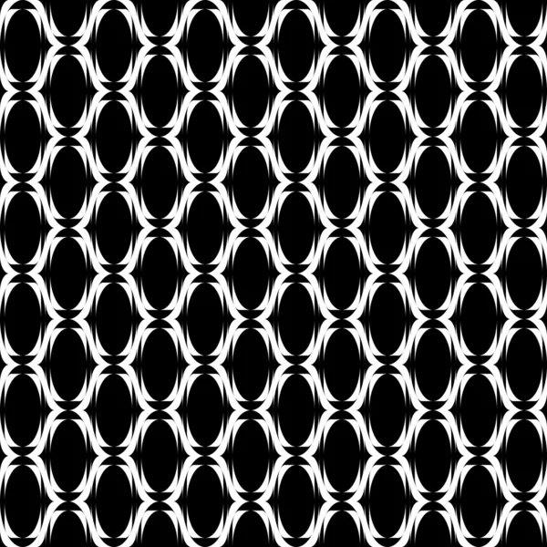 Design seamless monochrome ellipse geometric lines pattern — Stock Vector
