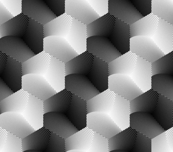 Design seamless hexagon geometric pattern — Stock Vector