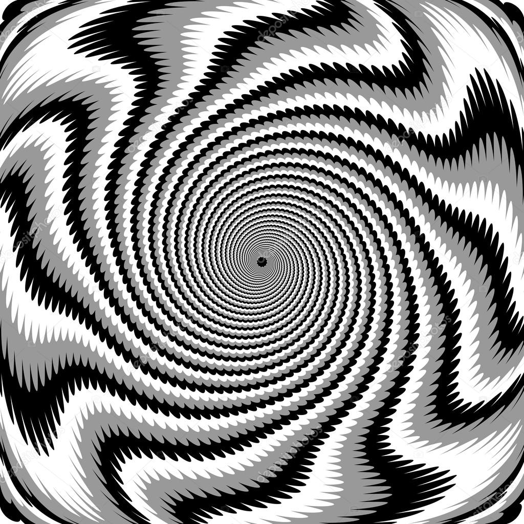 Design monochrome swirl rotation background