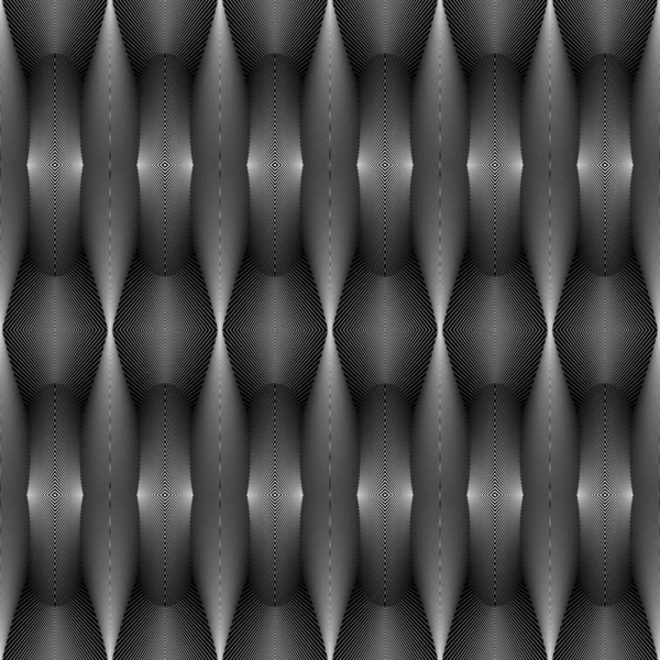 Diseño inconsútil patrón convexo monocromo — Vector de stock