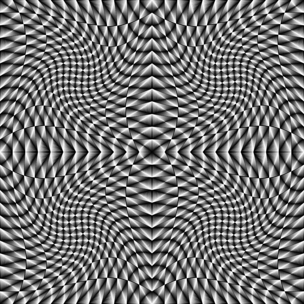Design monochrome movement illusion checkered background — Stock Vector