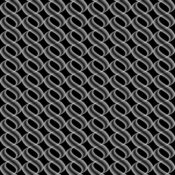 Conception sans couture monochrome motif d'onde torsadée — Image vectorielle