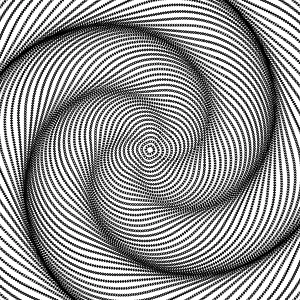 Design monochrom wirbeln Bewegung Illusion Hintergrund — Stockvektor