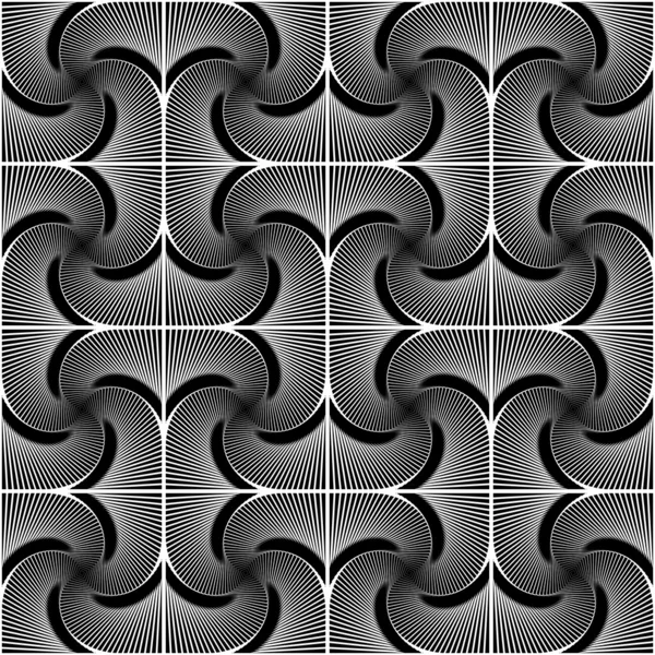 Design nahtlose Twirl Bewegung gestreifte geometrische Muster — Stockvektor