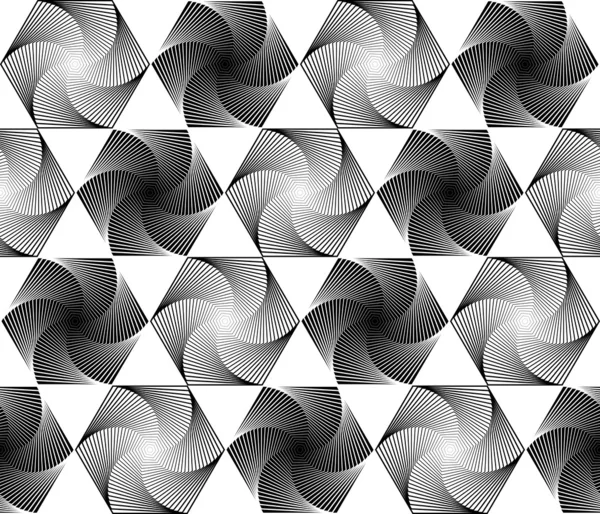 Design senza soluzione di continuità modello geometrico esagonale monocromatico — Vettoriale Stock