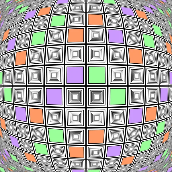 Projeto colorido mosaico verificado padrão geométrico — Vetor de Stock