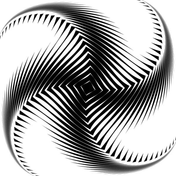 Design monochrome whirl movement octopus background — Stock Vector