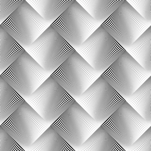 Conception motif géométrique ondulé sans couture — Image vectorielle
