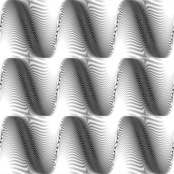 Design seamless monochrome wave movement background — Stock Vector