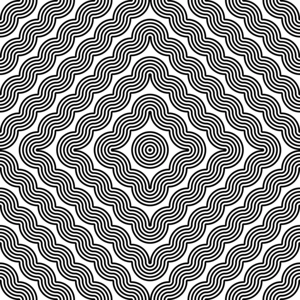 Ontwerp naadloze monochroom zigzag geometrische patroon — Stockvector