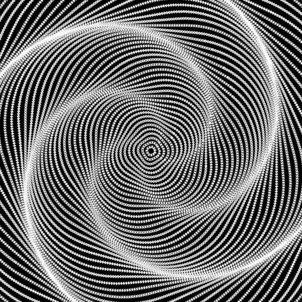 デザインのモノクロの旋回運動錯覚背景 — ストックベクタ