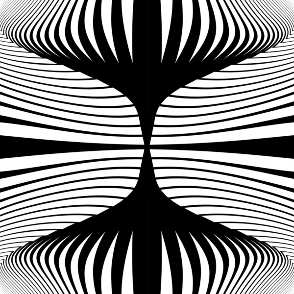 Design monochrome mouvement illusion fond — Image vectorielle