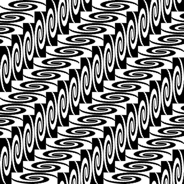 Diseño inconsútil patrón decorativo diagonal monocromo — Vector de stock