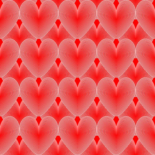 Naadloze kleurrijke hart ontwerppatroon — Stockvector
