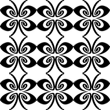 Sorunsuz tek renkli dekoratif kelebek desen tasarım