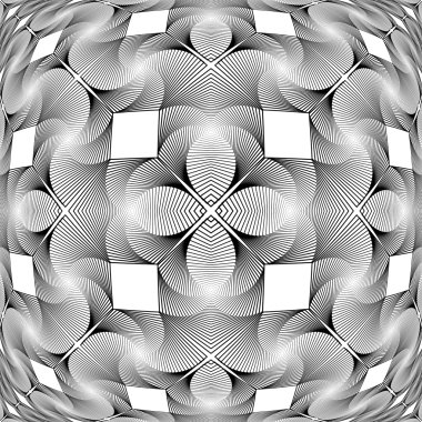 Tek renkli dekoratif geometrik desen tasarım