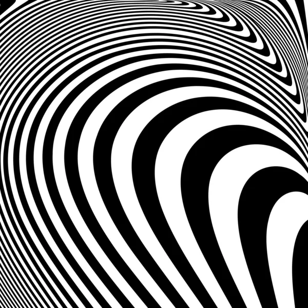 Design monochrome mouvement illusion fond — Image vectorielle