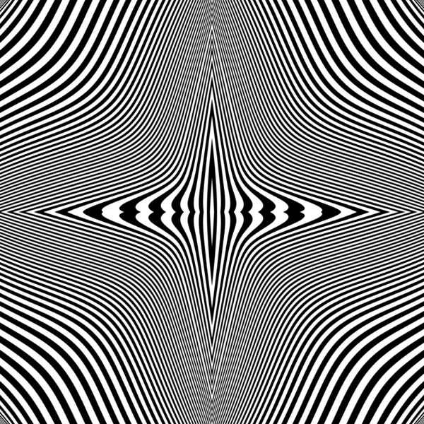 Design monochrome mouvement illusion fond — Image vectorielle