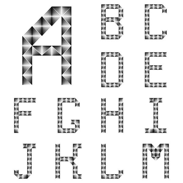 Design Lettres ABC de A à M — Image vectorielle