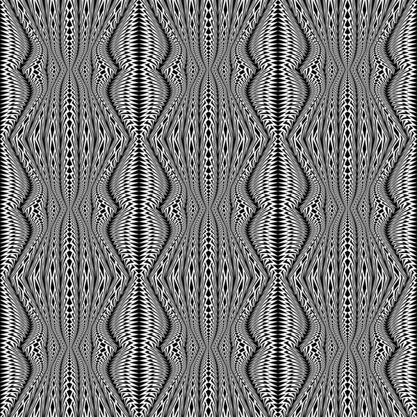 Design seamless monochrome stripy pattern — Stock Vector