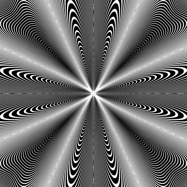 Design monochrom Kreis Bewegung Illusion Hintergrund — Stockvektor