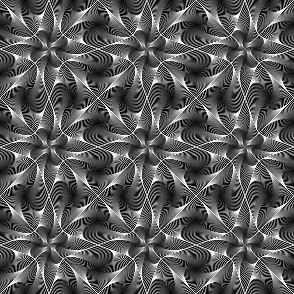 Design seamless twirl movement striped geometric pattern — Stock Vector