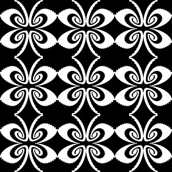 Design senza soluzione di continuità modello farfalla decorativa monocromatica — Vettoriale Stock