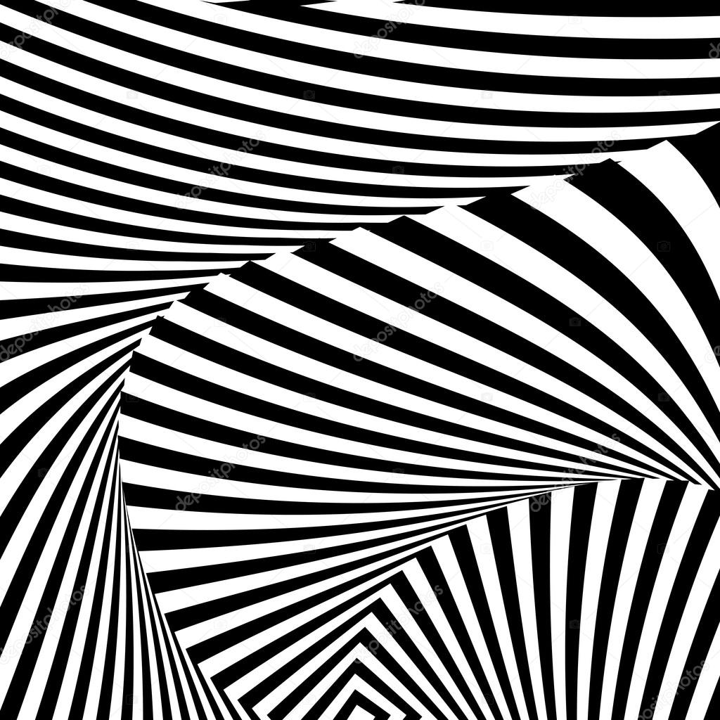 Design monochrome convex movement illusion background