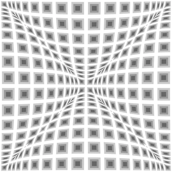 디자인 흑백 뒤틀린된 체크 패턴 — 스톡 벡터