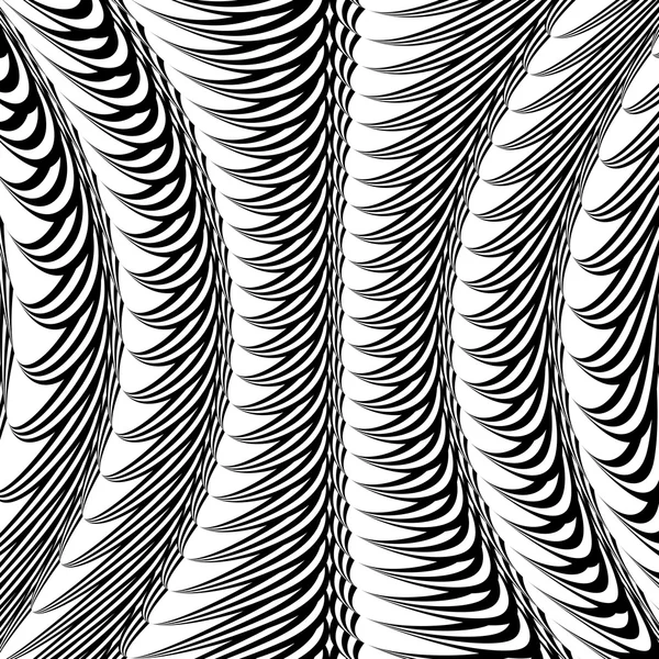 Diseño deformado patrón vertical monocromo — Archivo Imágenes Vectoriales