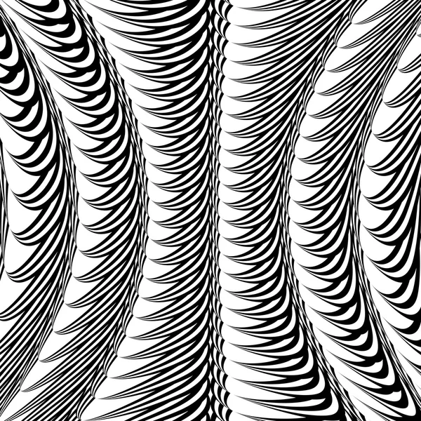 Warped monochroom verticale ontwerppatroon — Stockvector