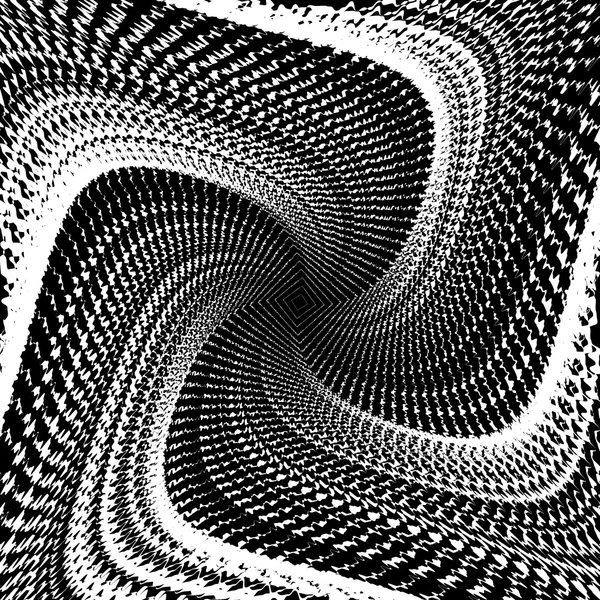 Design monocromatico movimento vortice sfondo geometrico — Vettoriale Stock