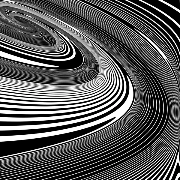 Diseño monocromo hélice movimiento ilusión fondo — Vector de stock