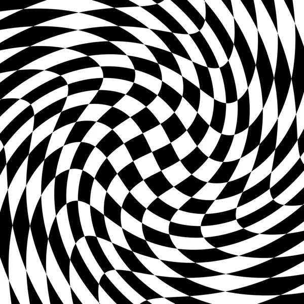 Conception monochrome mouvement illusion arrière-plan à carreaux — Image vectorielle