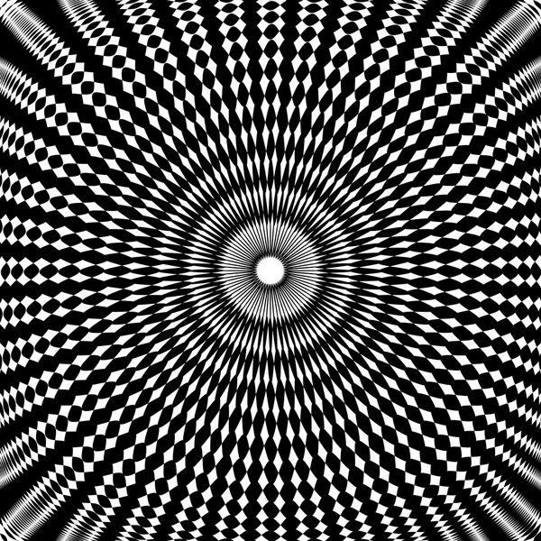 Design cercle monochrome mouvement illusion fond — Image vectorielle