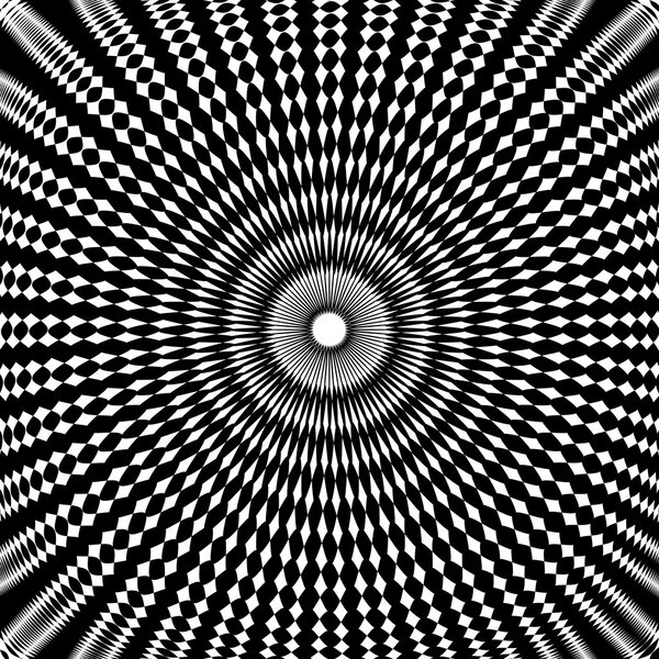 Design monochrome circle movement illusion background