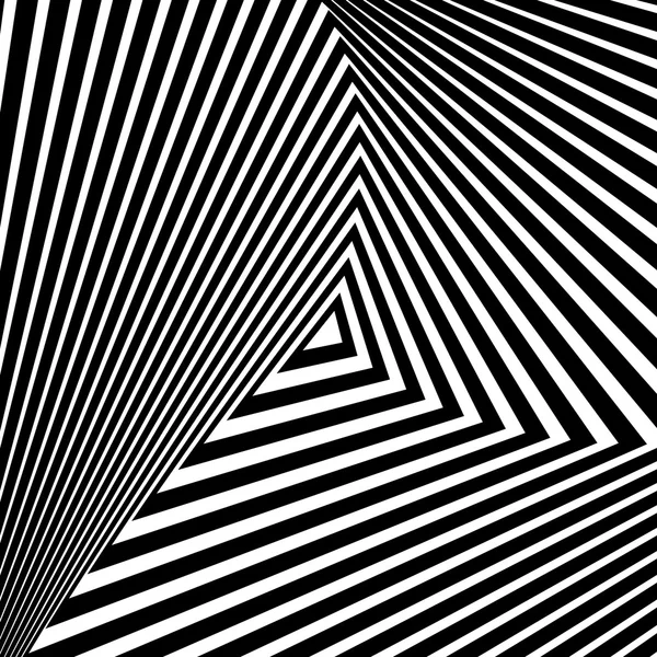 Design monochrome triangle movement illusion background — Stock Vector