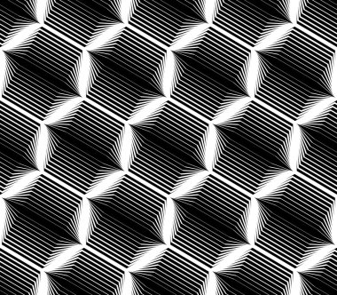 kesintisiz tek renkli altıgen geometrik desen tasarım