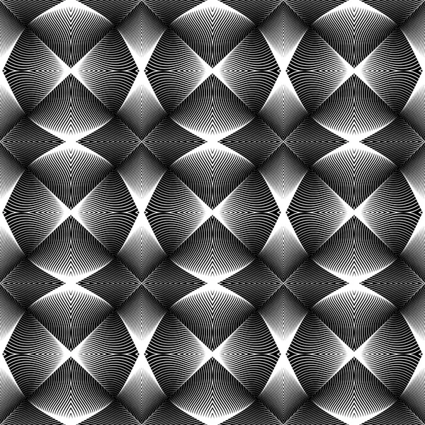 Design sömlös monokrom geometriska mönster — Stock vektor