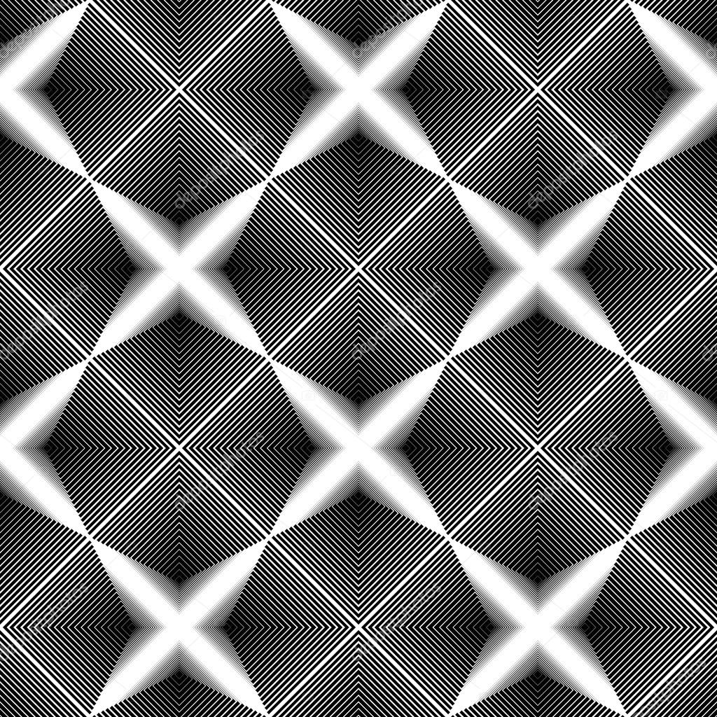 Design seamless monochrome diamond geometric pattern
