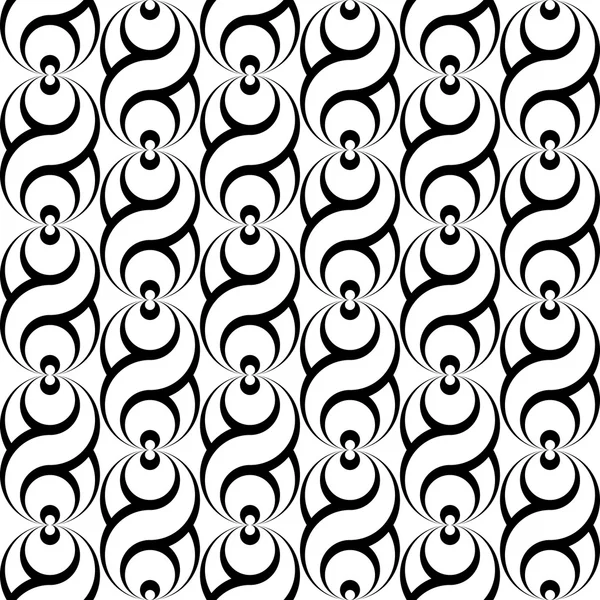 Conception sans couture motif géométrique ondulation monochrome — Image vectorielle