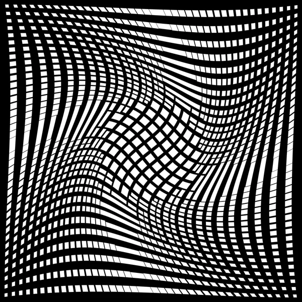 Design monochrom Bewegung Illusion Hintergrund — Stockvektor