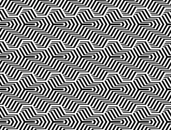 Ontwerp naadloze monochroom zigzag geometrische patroon — Stockvector